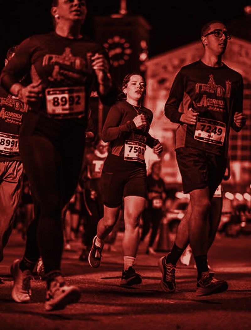 Corrida de rua noturna no dia 18